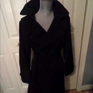 Black Towne knee length rain jacket